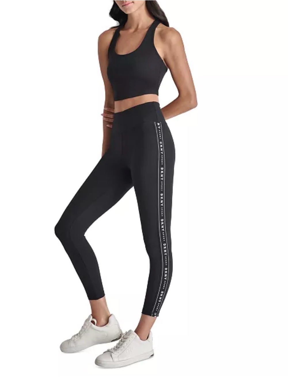 DKNY SPORT black logo leggings size small BNWT